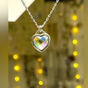 Swarovski AB heart necklace